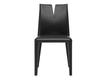 CUTTER - Upholstered tanned leather chair by B&B Italia - view 2